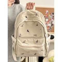 Large-capacity fashionable Korean casual bag 2024 spring Ruiying versatile backpack for junior high school students and high school students to make up for classes