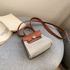 Spring and summer new Korean version of Western-style canvas Kelly children's mini parent-child hand-held cross-body women's bag