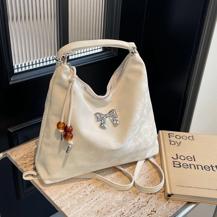 Korean style butterfly fashion backpack 2024 new chain shoulder crossbody bag student class large capacity tote bag