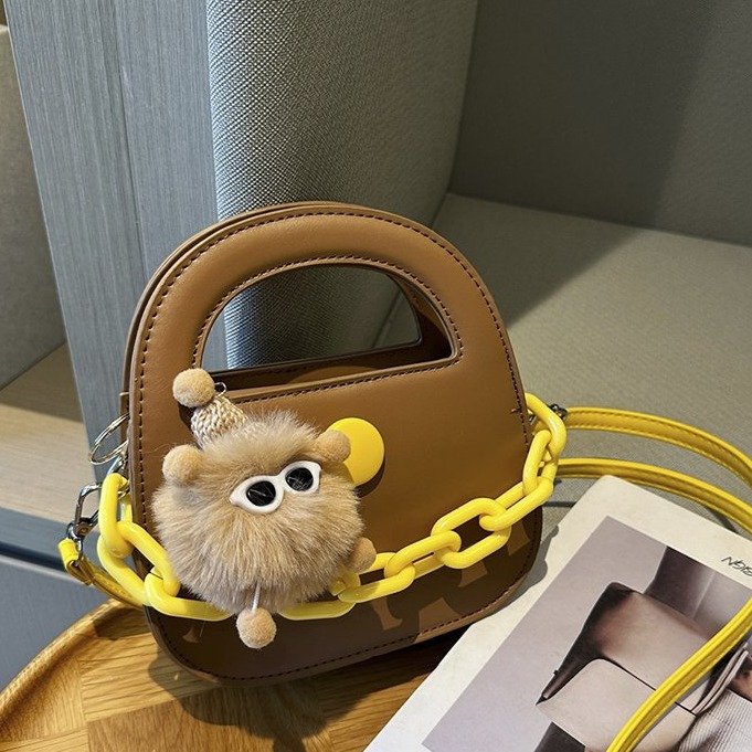 Parent-child children's handbag new contrasting color acrylic chain decoration Korean style girls' cross-body shoulder bag