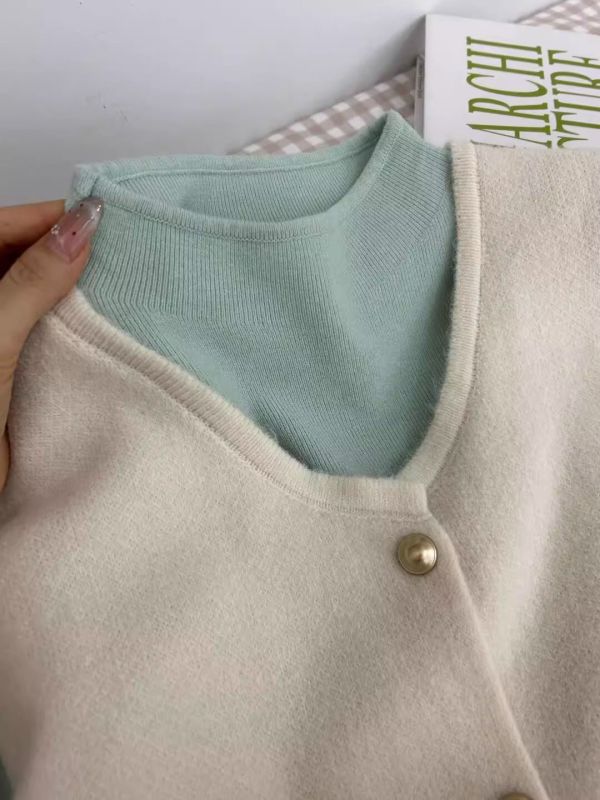 Official photo ~ core-spun yarn original quality soft waxy cashmere feel half turtleneck knitted bottoming shirt for women