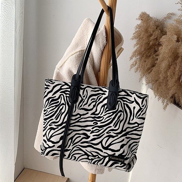 New canvas bag for women, fashion trend shoulder bag, female campus student crossbody handbag, Korean style casual tote bag