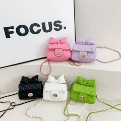 Textured small bag, new style fashionable chain crossbody bag, spring and summer niche bow mini lipstick bag