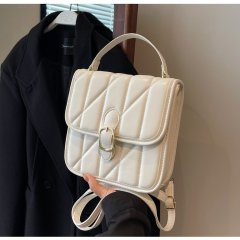 Retro women's bag, high-end niche handbag, new simple small square bag, fashionable crossbody backpack, dual-use bag