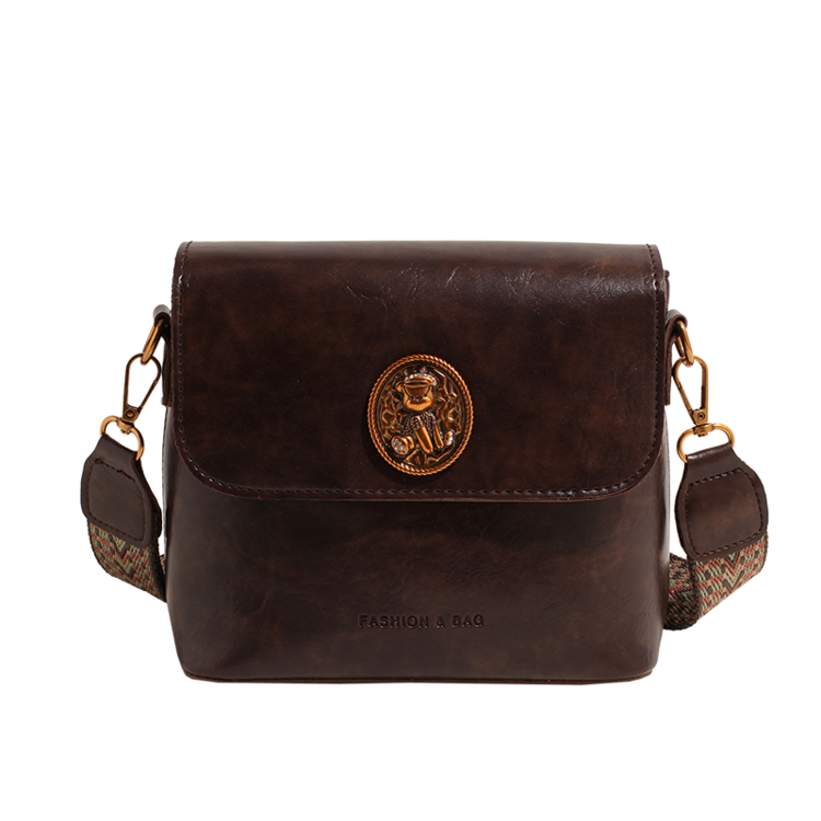 Viney bag women's 2024 new autumn and winter women's bag single shoulder crossbody bag niche Maillard wide shoulder strap small square bag