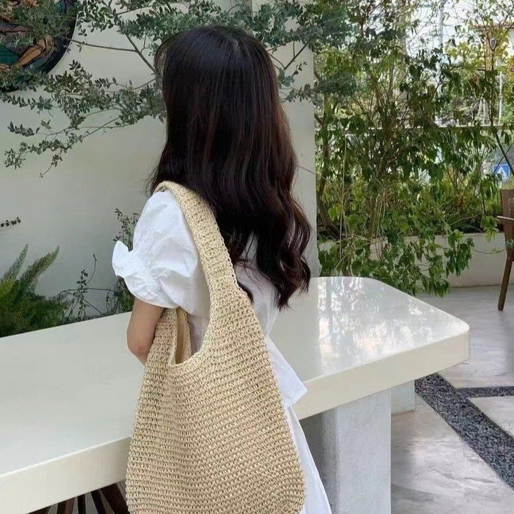 Summer Straw Bag Women 2023 New Fashion Handmade Bag Large Capacity Beach Bag Versatile Shoulder Bag Casual