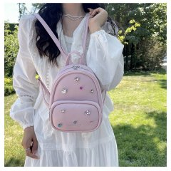 Cross-border Hengeng direct sales backpack women's bag new trendy Japanese and Korean student fashion rivet diamond casual backpack