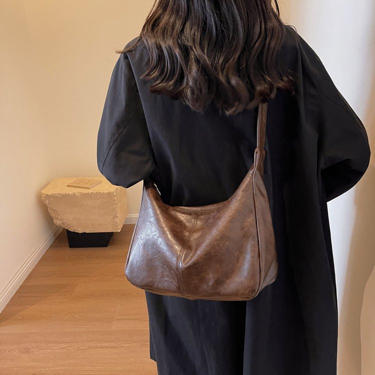 Maillard Retro Crossbody Bag Women's New Trendy Korean Tote Bag Versatile Large Capacity Shoulder Bag