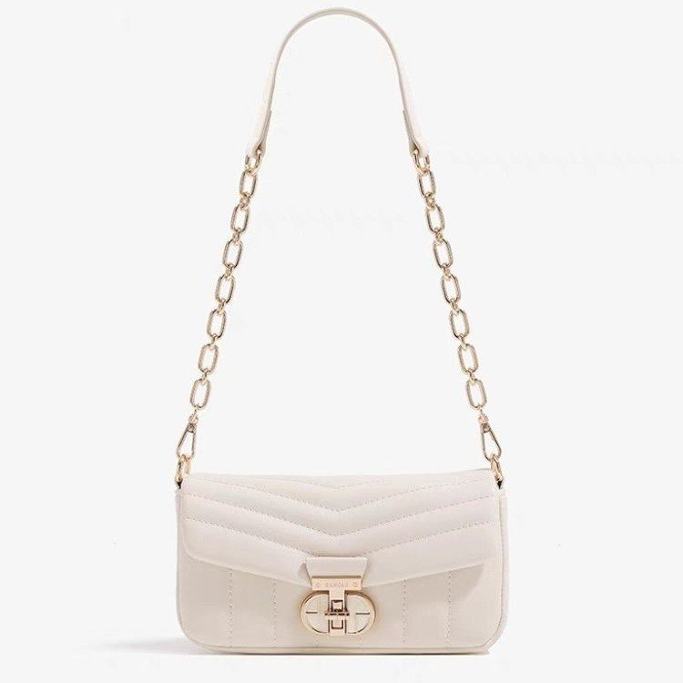 2024 niche high-end spring and summer new armpit bag, fashionable and versatile one-shoulder crossbody rhombus chain small square bag