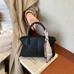 Retro daily new niche commuter small tote bag texture handbag genuine leather cowhide shoulder crossbody bag