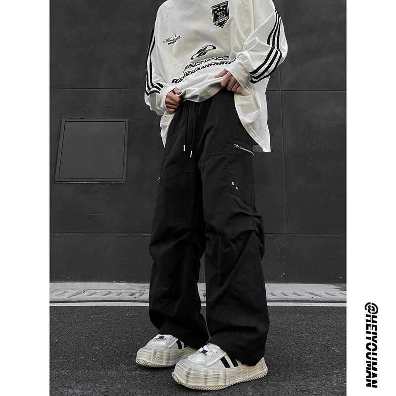 American high street brand overalls autumn sports pants men's loose casual pants
