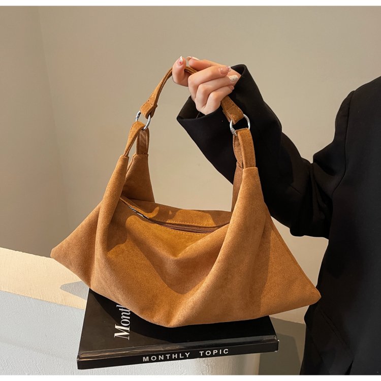 Cross-border casual commuting bag women's large capacity 2024 new autumn and winter versatile single shoulder messenger bag women's dumpling bag