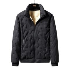 Lamb wool cotton coat men's winter plus velvet and cotton to prevent cold large size warm cotton coat
