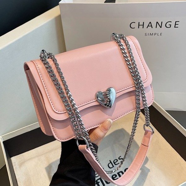 Foreign trade women's bag chain shoulder bag 2024 winter love small bag women's casual fashion armpit small square bag wholesale