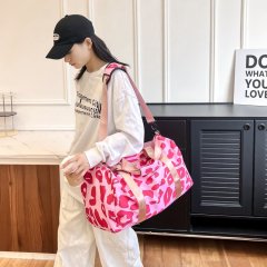 Travel bag, short-distance business trip luggage bag, large-capacity cow pattern travel boarding bag, light accommodation bag, fitness bag