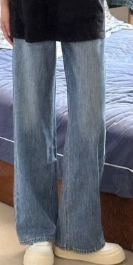Washed straight jeans for men, autumn style, American loose wide-legged large size retro casual trendy long trousers