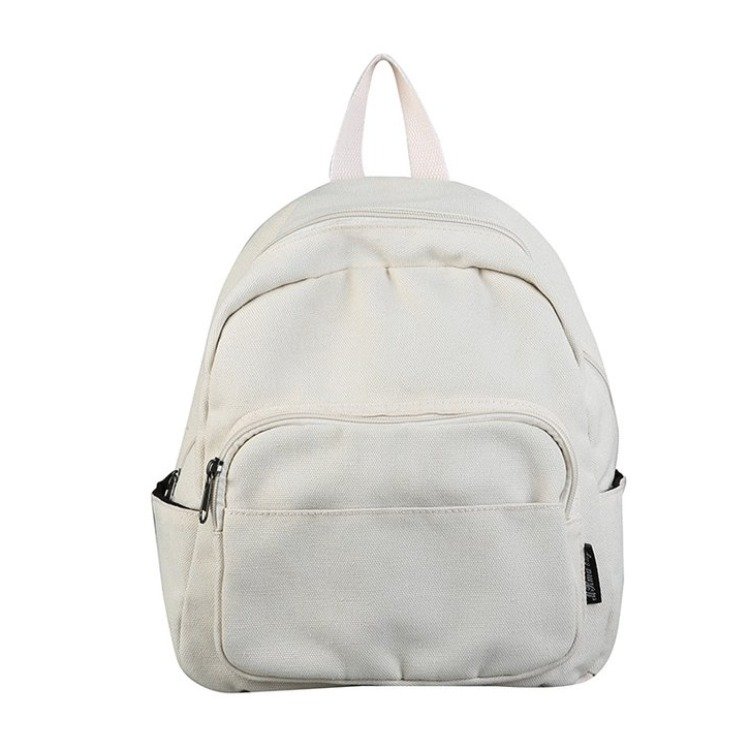 Literary small backpack Japanese style simple lazy style small backpack bag new summer style washed canvas school bag