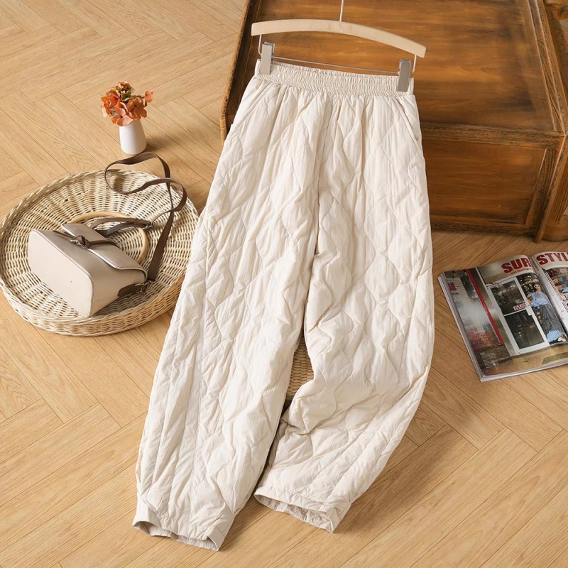 Official picture 2024 winter new style high-waisted loose cotton trousers thickened trousers for women casual warm trousers cotton trousers for women