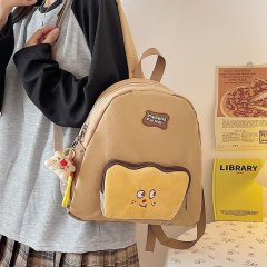 Cartoon Cute Toast Backpack New Forest Student Bread Travel Bag Large Capacity Student School Bag
