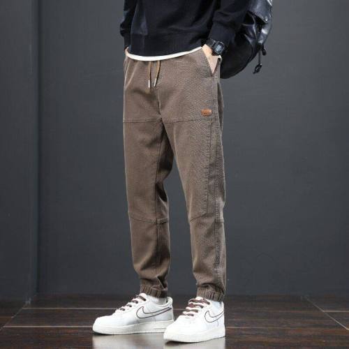 Autumn and winter overalls men's ankle-tie ins fashion brand loose elastic Japanese casual pants