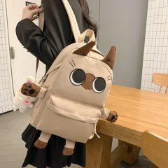 Cross-border schoolbags, cute kitten student backpacks for junior high school students, ugly and cute large-capacity schoolbags, backpacking trips for high school students