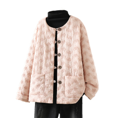 Embroidered 100-count ramie cotton jacket, artistic retro thickened warm cotton jacket