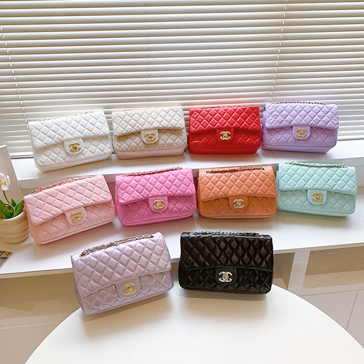 Chain bag, high-end rhombus love square fat man golden ball crossbody bag, versatile