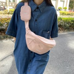 Simple and versatile large-capacity waist bag for men Japanese ins retro crossbody backpack for women niche chest bag