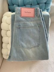 Spot light blue straight jeans for women in autumn, fat mm, large size, high waist, loose, slim and drapey, wide leg long pants