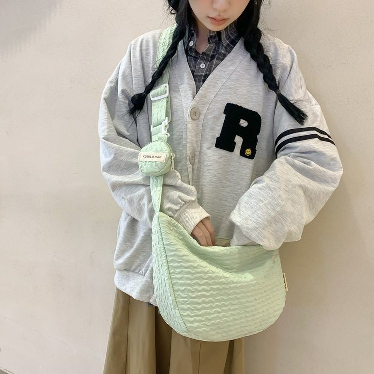 Cross-border foreign trade high-looking girl student cross-body bag cute soft girl bag Korean version simple versatile dumpling bag