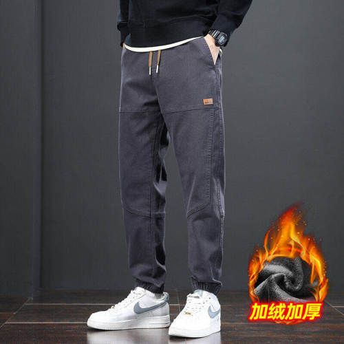 Autumn and winter overalls men's ankle-tie ins fashion brand loose elastic Japanese casual pants