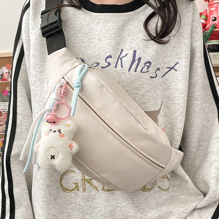 Lightweight, simple and versatile chest bag, Japanese style ins, cute and fresh, forest style girl waist bag, mobile phone crossbody bag