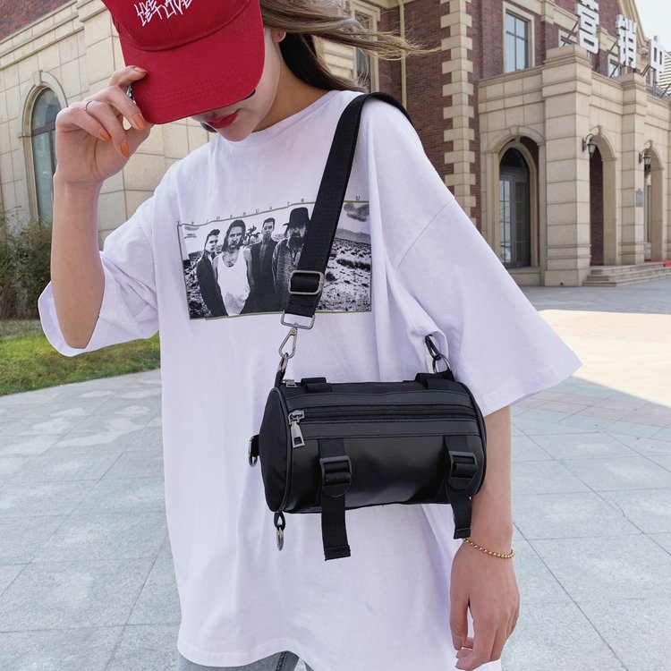 Korean style solid color fashion bag women's niche commuter student school trip shoulder bag crossbody bag