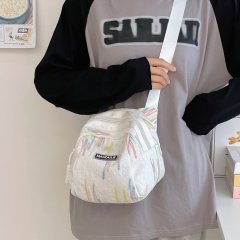 2024 new girls' small bag for casual outings and shopping, easy to store shoulder bag, trendy Hong Kong style girl's cross-body backpack