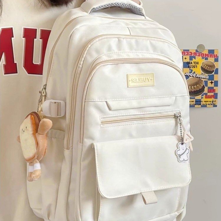 High-looking Japanese junior high school large-capacity schoolbag female high school college student Ruiying backpack simple and versatile computer back