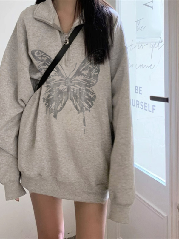 250g large sweatshirt autumn new Korean Dongdaemun sweatshirt fashionable loose winter velvet jacket top for women