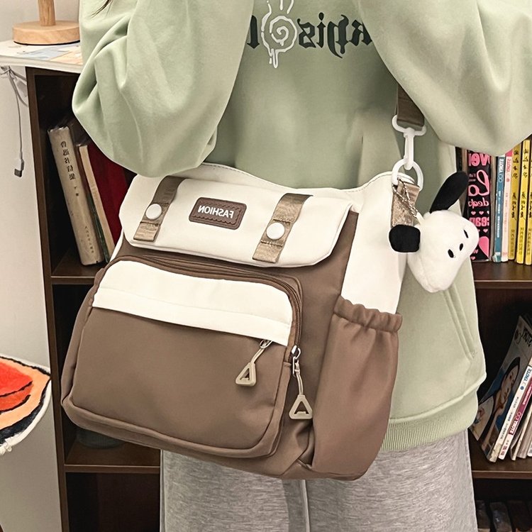 Canvas bag women's crossbody small fresh shoulder bag handbag class bag tote large capacity student tutoring bag