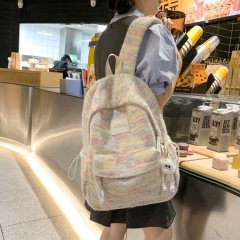 Good-looking schoolbag female college student high school junior high school student gentle and versatile simple autumn and winter backpack 2024 new trend