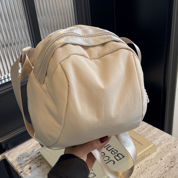 Fashionable nylon box type commuter crossbody bag women's mobile phone lipstick storage shoulder bag trendy lightweight shell bag