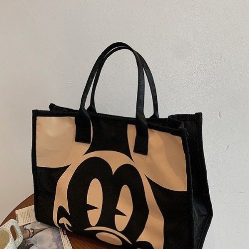 Large-capacity bag women's autumn and winter casual shoulder bag nylon canvas versatile tote bag cartoon handbag mommy bag