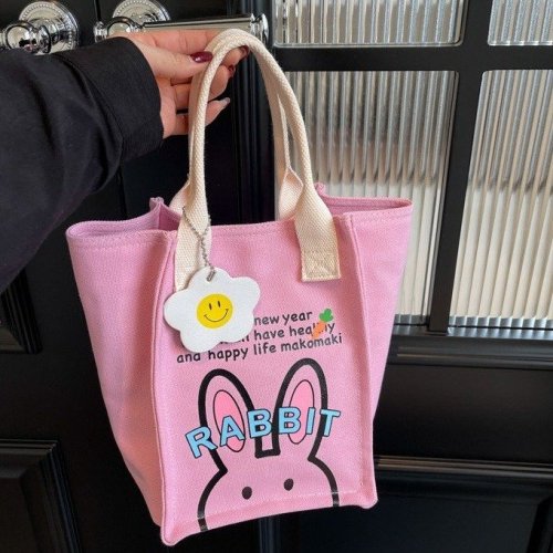 Korean style ins cute girl portable bucket bag 2024 summer new forest style small fresh outing handbag