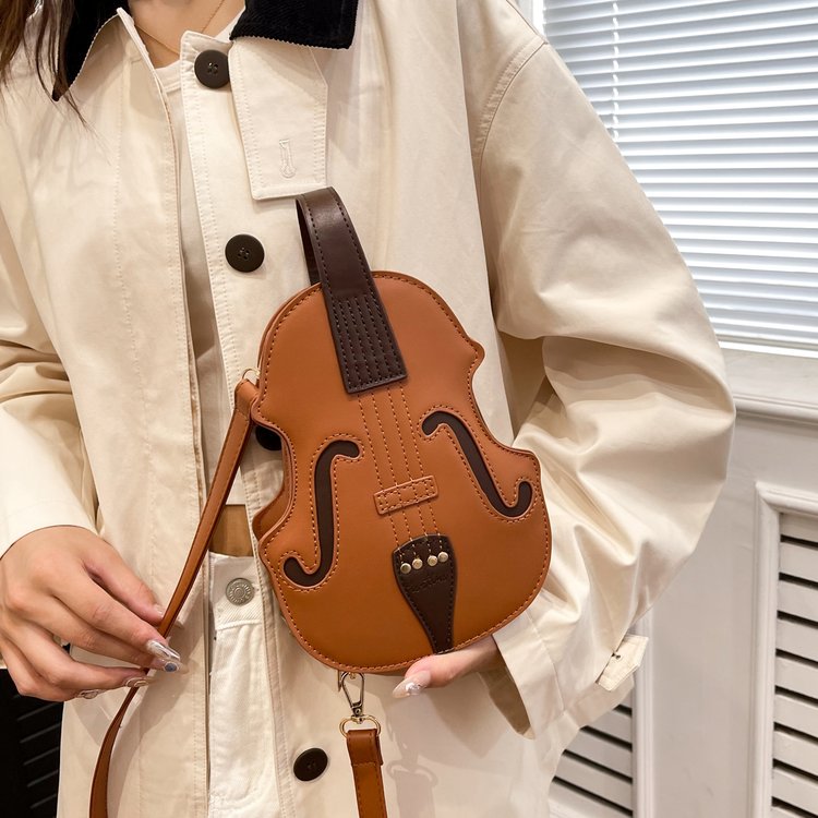 Cross-border Internet celebrity women's small bag women's new Korean style fashion personality portable shoulder bag crossbody violin bag for women