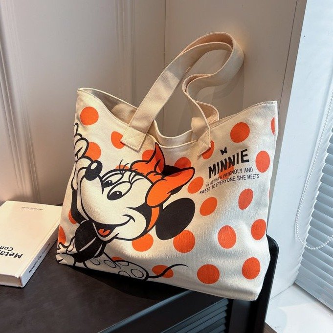 New canvas bag for women single shoulder Japanese style cute soft girl student bag bag female canvas bag ins tote bag