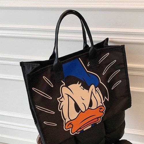 Large-capacity bag women's autumn and winter casual shoulder bag nylon canvas versatile tote bag cartoon handbag mommy bag