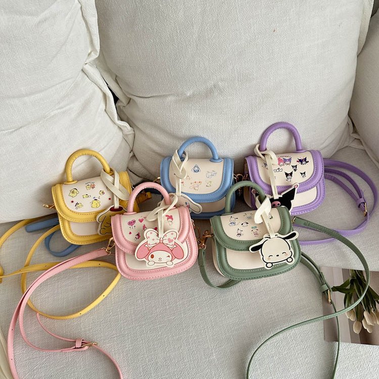 New Children's Bag Cartoon Mini Fashionable Cute Girl Princess Kid Kuromi Portable Shoulder Crossbody Bag