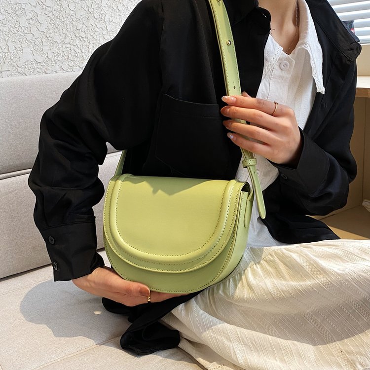 Bags Women's Broadband Crossbody Bag Student Versatile Ins Armpit Semi-circle Saddle Bag