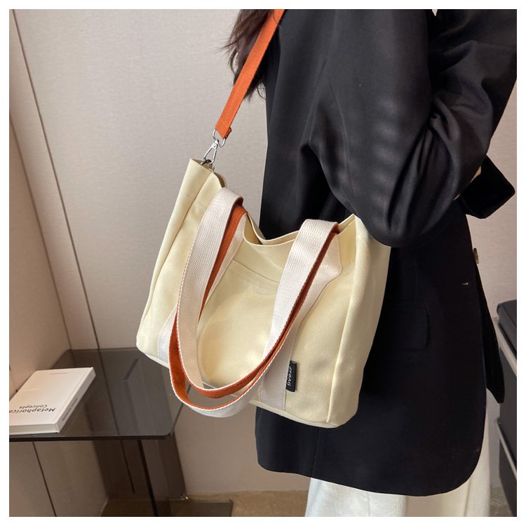 New style bag for women crossbody student class versatile large capacity canvas bag tote bag