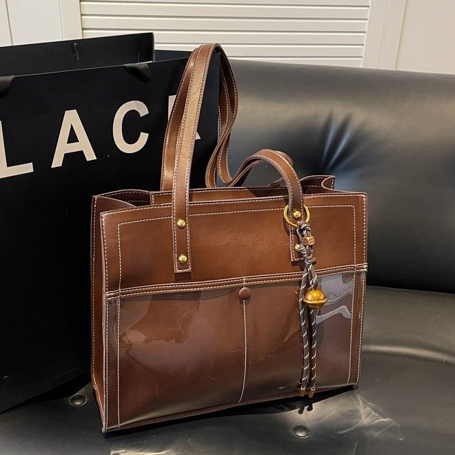 Commuting support bag, lazy retro shopping bag, high-end women's large-capacity underarm portable shoulder bag