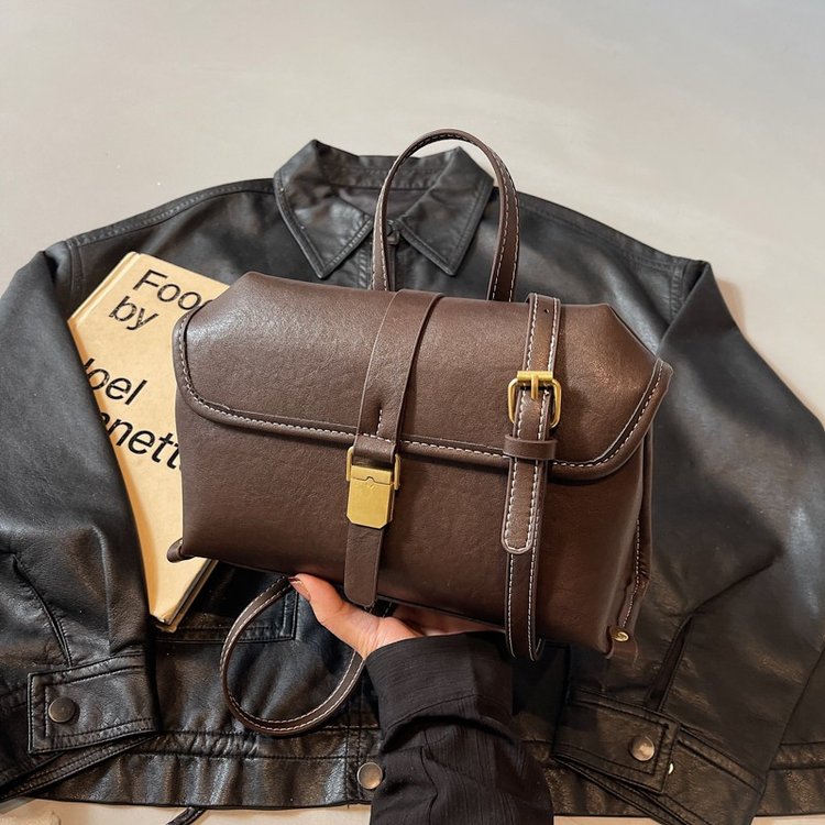 One-shoulder fashion bag large capacity portable retro high-end commuter all-match crossbody bag small square bag for women