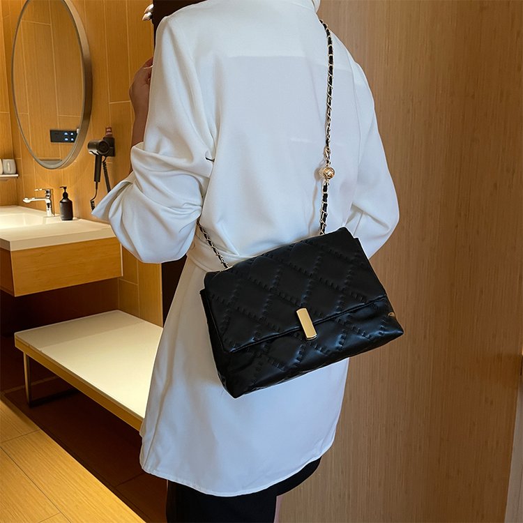 High-end small bag for women, ins niche, this year's popular trendy rhombus chain crossbody bag